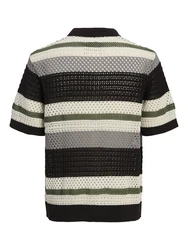 Jack & Jones Premium Strickjacke 'JPRBluwilmer' grau/oliv/schwarz/naturweiß