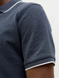 Jack & Jones Premium Poloshirt JPRCCLOGAN marineblau / weiß
