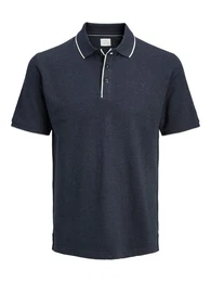 Poloshirt 'JPRCCLOGAN' navy / wei