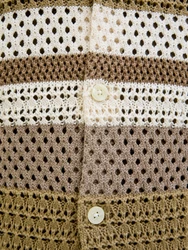 Jack & Jones Premium Strickjacke 'JPRBluwilmer' beige/braun/oliv