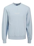 JACK & JONES Sweatshirt 'JORVesterbro' taubenblau/weiß