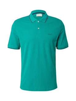 GANT Poloshirt TIPPING PIQUE RUGGER navy / smaragd GANT Poloshirt TIPPING PIQUE RUGGER navy / smaragd