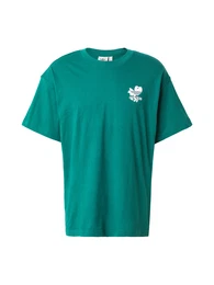 T-Shirt smaragd / pastellpink / wei