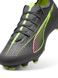 PUMA Fußballschuh 'Ultra 5 Match' dunkelgrau/limette/pfirsich/schwarz