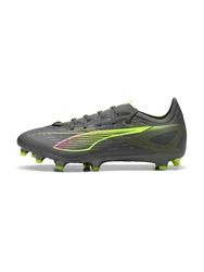 PUMA Fußballschuh 'Ultra 5 Match' dunkelgrau/limette/pfirsich/schwarz