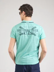 CAMP DAVID Poloshirt marineblau/mint/jade/weiß