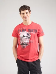 CAMP DAVID T-Shirt rot/schwarz/weiß