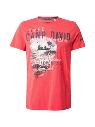 T-Shirt rot / schwarz / wei