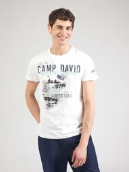 CAMP DAVID T-Shirt navy / hellblau / wollweiß