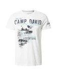 CAMP DAVID T-Shirt navy / hellblau / wollweiß