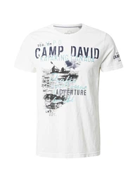 T-Shirt navy / hellblau / wollwei