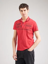 CAMP DAVID Poloshirt nachtblau/rot