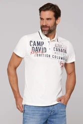 CAMP DAVID Poloshirt navy/rot/wollweiß