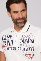 CAMP DAVID Poloshirt navy/rot/wollweiß