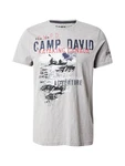 CAMP DAVID T-Shirt dunkelblau/grau/rot/weiß