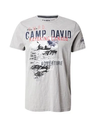 CAMP DAVID T-Shirt dunkelblau/grau/rot/weiß