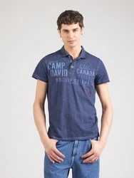 CAMP DAVID Poloshirt hellblau/dunkelblau