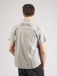 CAMP DAVID Hemd navy/grau/rot