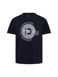 T-Shirt dunkelblau / grau / wei
