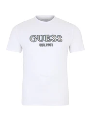 GUESS T-Shirt beige/schwarz/weiß