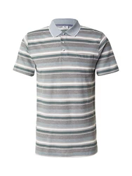 Jack's Poloshirt taubenblau/braun/tanne/weiß