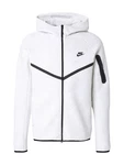 Nike Sportswear Sweatjacke 'TECH FLEECE' schwarz/weiß