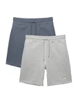 Pull&Bear Shorts taubenblau/hellgrau