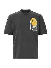 T-Shirt 'PARTY WAVE' gelb / schwarz / wei