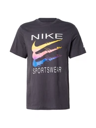 T-Shirt 'SWSH' blau / gelb / schwarz / wei