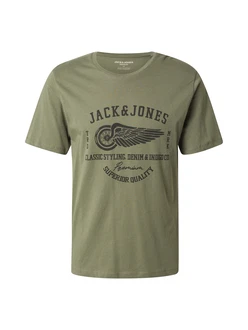 Jack & Jones Premium T-Shirt 'JPRBLUROBAR' oliv/schwarz