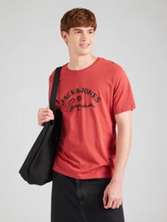 Jack & Jones Premium T-Shirt 'JPRBLUROBAR' rostrot/schwarz