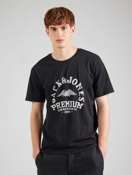 Jack & Jones Premium T-Shirt 'JPRBLUROBAR' schwarz/weiß