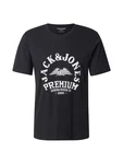 Jack & Jones Premium T-Shirt 'JPRBLUROBAR' schwarz/weiß