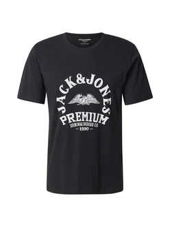 Jack & Jones Premium T-Shirt 'JPRBLUROBAR' schwarz/weiß