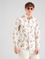 Jack & Jones Premium Hemd JPRBLAMonaco kastanienbraun / mokka / weiß