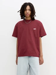 Pull&Bear T-Shirt 'STWD' burgunder