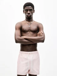 Pull&Bear Badeshorts rosa/weiß