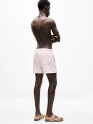 Pull&Bear Badeshorts rosa/weiß