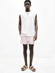 Pull&Bear Badeshorts rosa/weiß