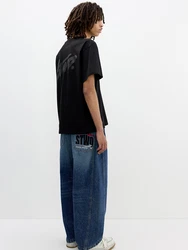 Pull&Bear T-Shirt 'STWD' dunkelgrau/schwarz