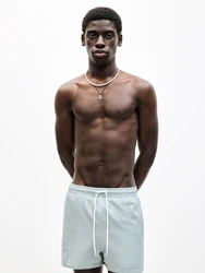 Pull&Bear Badeshorts grün/weiß