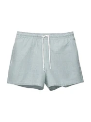 Pull&Bear Badeshorts grün/weiß