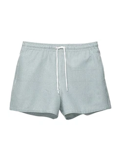 Pull&Bear Badeshorts grün/weiß