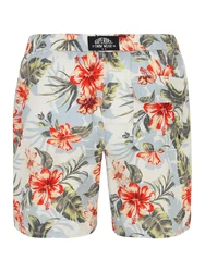 Superdry Badeshorts opal/grün/rot/weiß