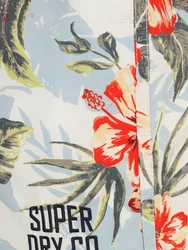 Superdry Badeshorts opal/grün/rot/weiß