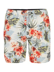 Superdry Badeshorts opal/grün/rot/weiß