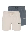 JACK & JONES Badeshorts 'JPSTNAXOS' ecru / graphit
