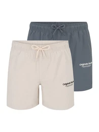 Badeshorts 'JPSTNAXOS' ecru / graphit
