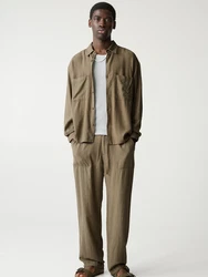 Pull&Bear Hemd schlammfarben