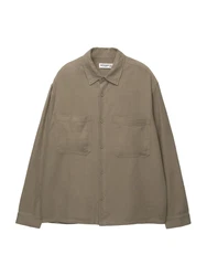 Pull&Bear Hemd schlammfarben